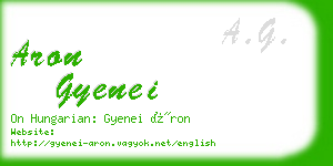 aron gyenei business card